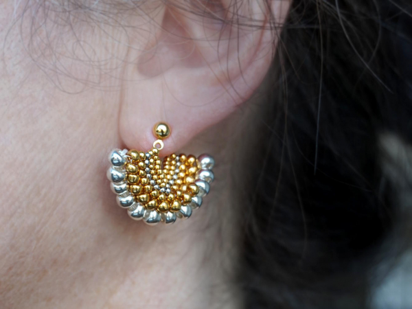 Fandango earrings worn