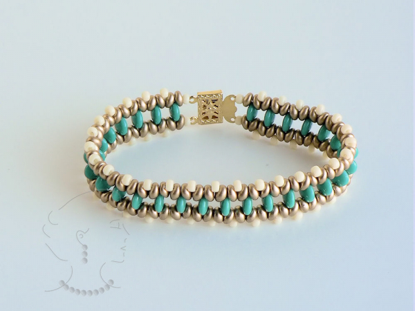 Ayatee, bracelet with lentil beads and twin beads