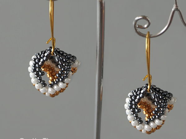 Open Hearts - dangling earrings