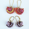 Fandango earrings with Rose Candy beads