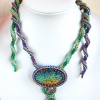 Diagonal Cellini peyote necklace