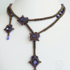 Mokuren necklace on display Mokuren necklace on display