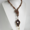 Knotted long RCR lariat with Paradox Pendulum