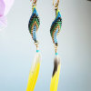 Parrot Earrings with real parrot feathers