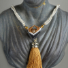 Open Hearts - pendant with tassel