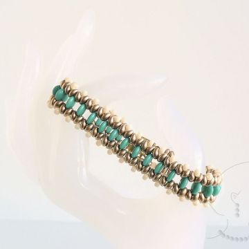 Ayatee, bracelet with lentil beads and twin beads