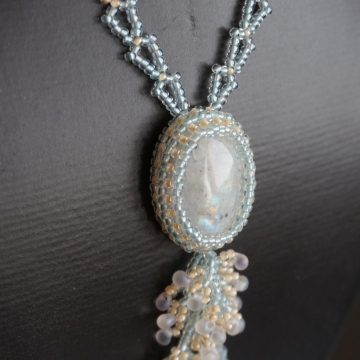 Lyda necklace with vertical cabochon
