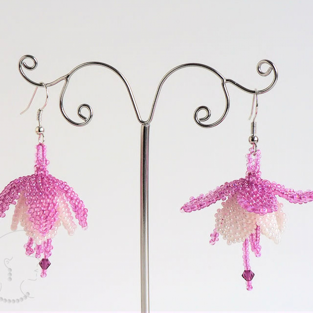 Fuchsia Flower Earrings - Tutorial