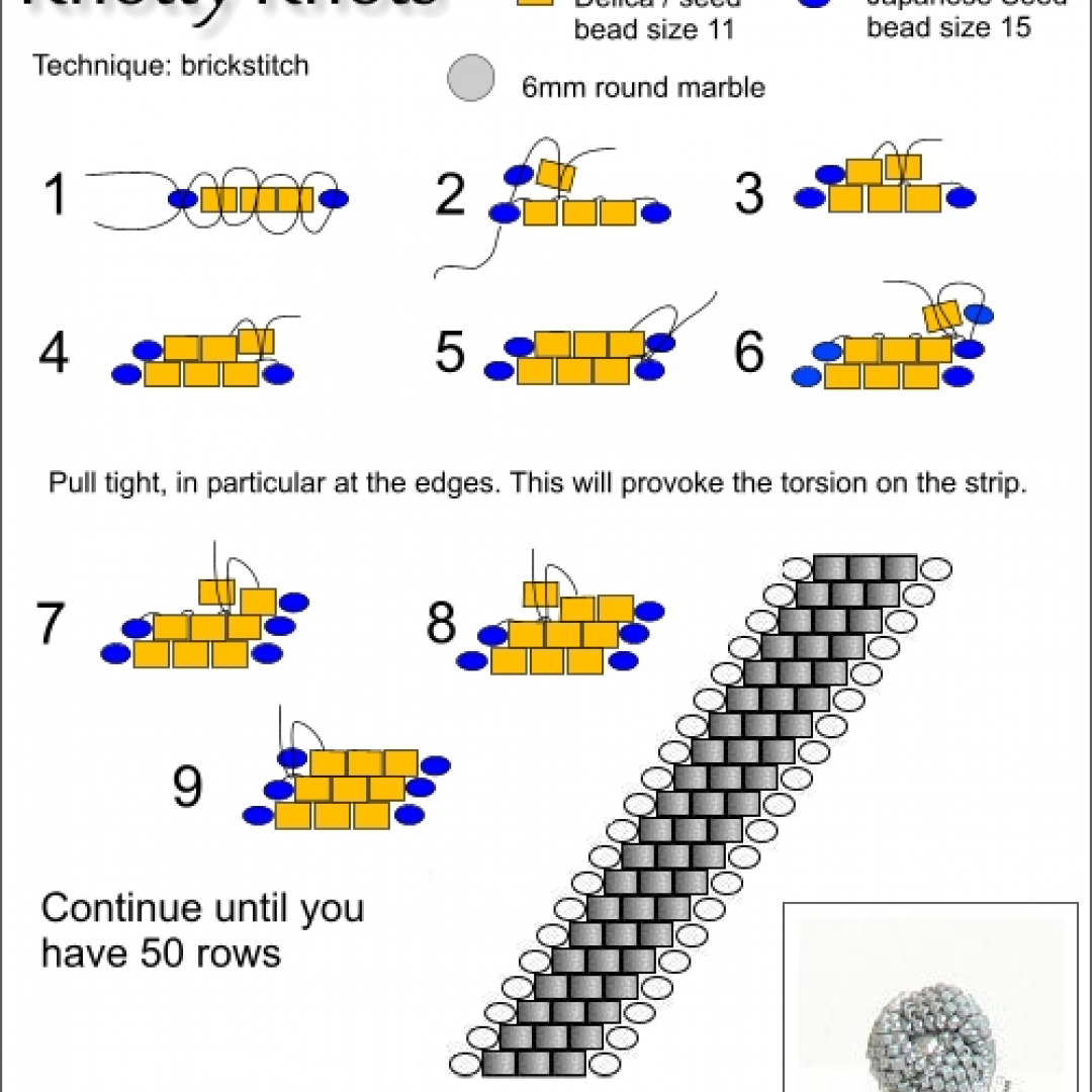Knotty knots - Brick stitch little knots page 1
