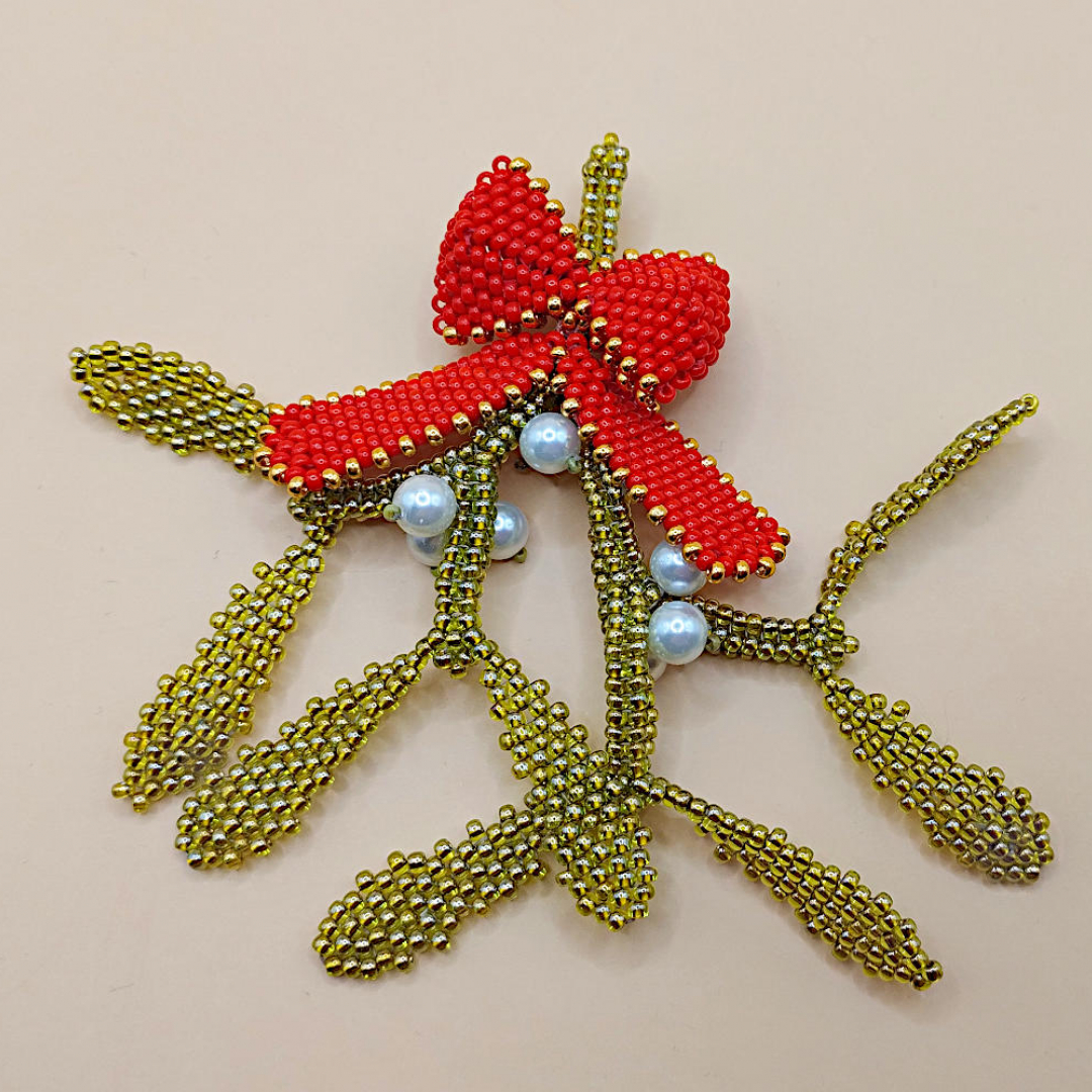 Mistletoe & Pretty Bow - components / slide / decoration - Tutorial