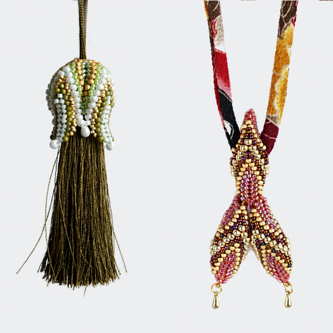 Tulip Tassel & Mermaid Tail - pendant, slide & cord ends