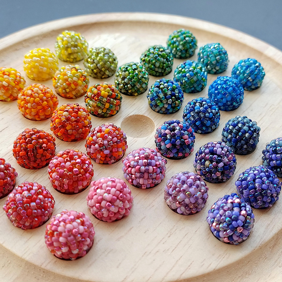 IBW 2024 free tutorial -Beaded Marbels for a Solitaire Board