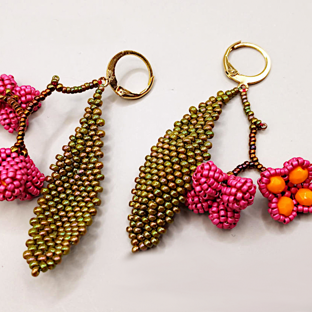 Spindle Berries - earrings - component