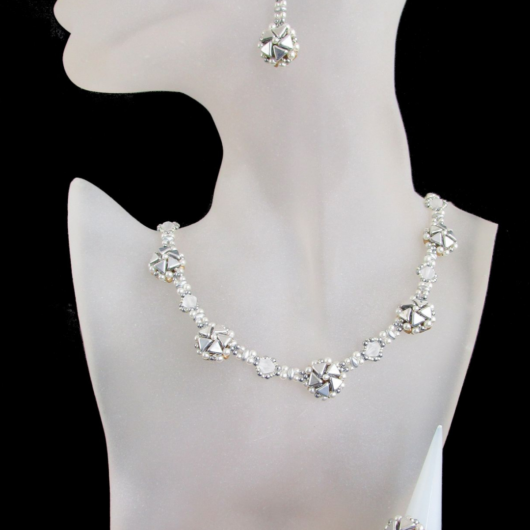 Catherine Wheels - Reversible Necklace, Earrings and Ring - Tutorial